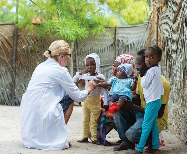 Children receiving malaria vaccinations