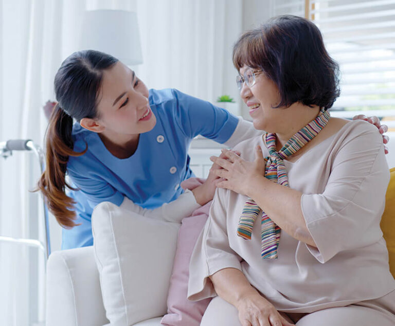 Nurse with patient