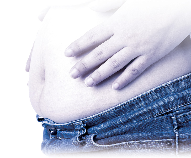 image of an overweight belly