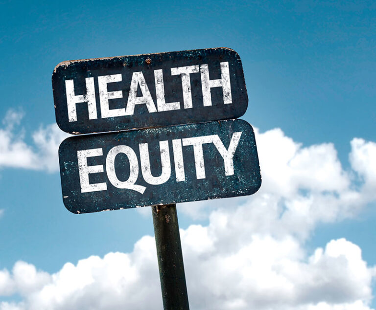 image of health equity text