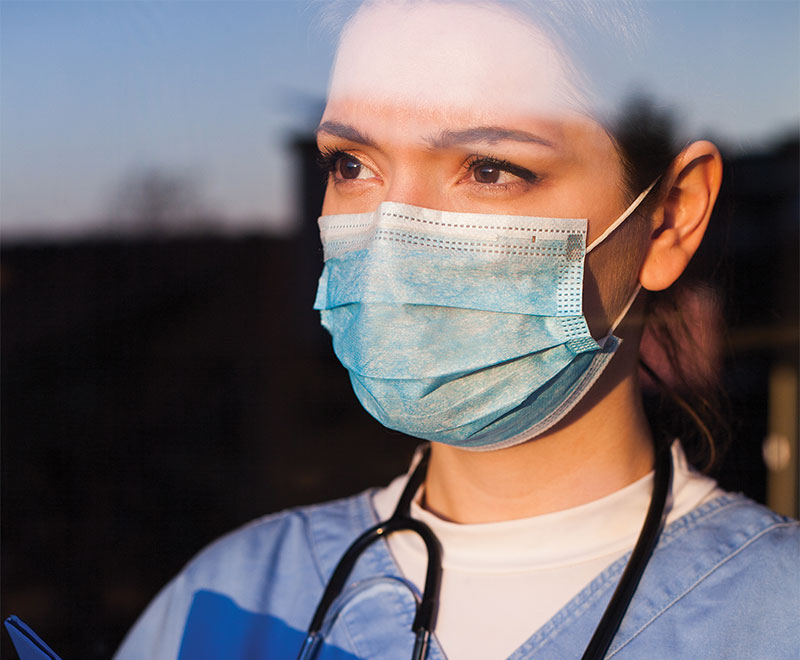 Photo of healthcare provider in mask