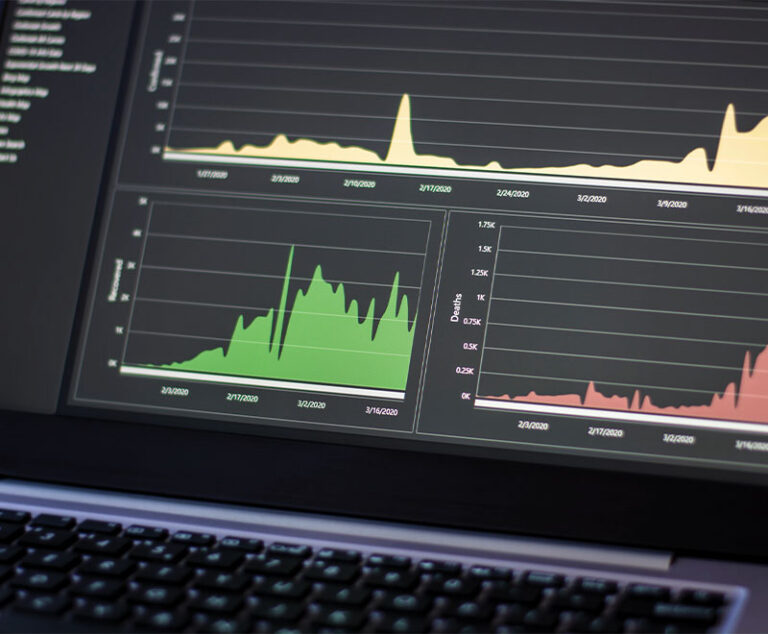 Image of graphs on a computer screen