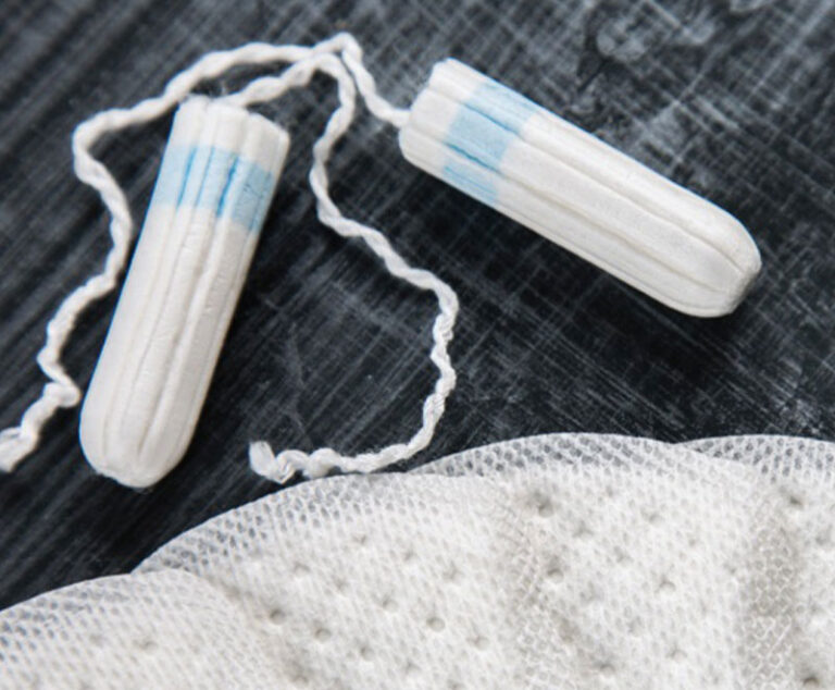 Photo of tampons and sanitary napkins